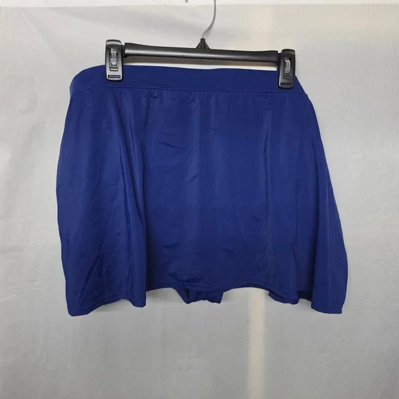 Bal Harbour Swim Navy Blue Tummy Control Swim Skirt Plus Size 3X 24W-26W NEW - Picture 2 of 5